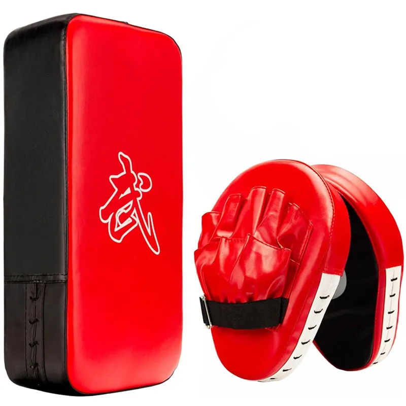 Escudo de Patadas 2 en 1 para Taekwondo, Muay Thai, MMA, Karate, Kickboxing, Almohadillas de Entrenamiento Curvas de Cuero, Escudo de Golpeo, Almohadillas de Boxeo