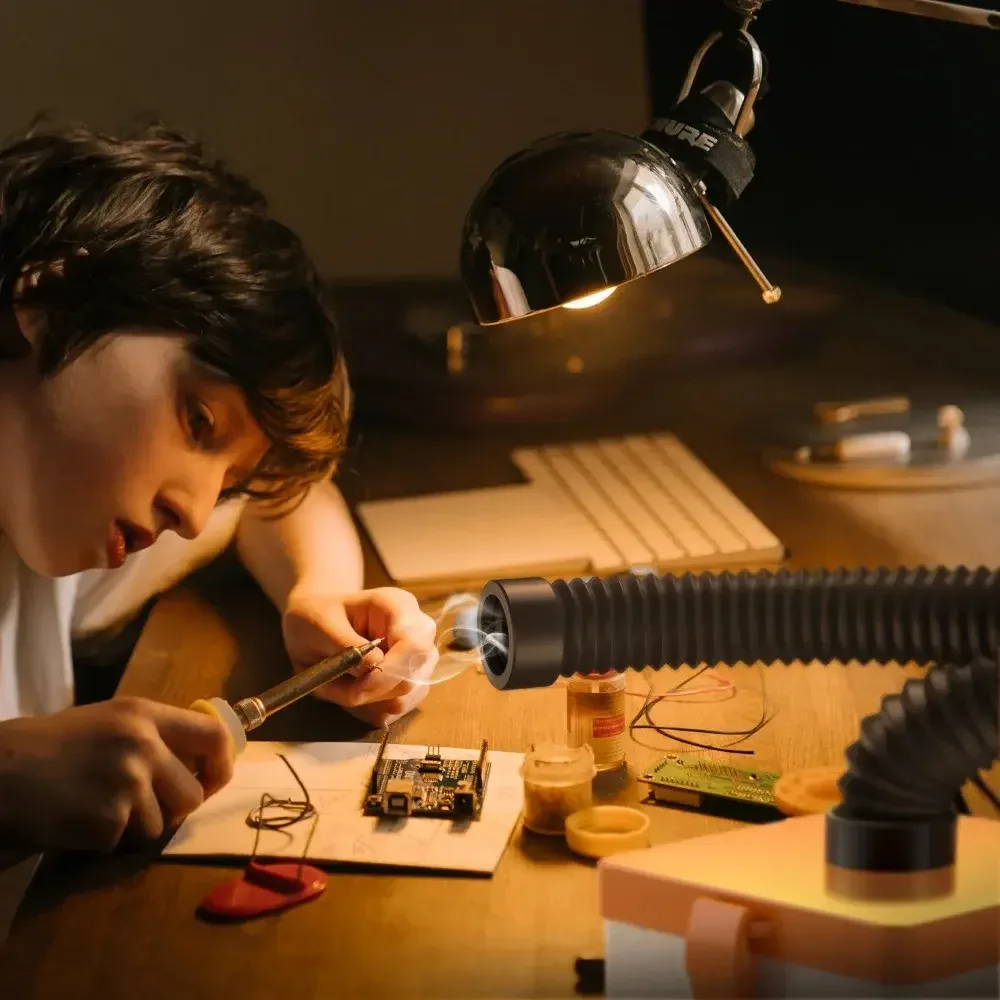 M-Triangel CP-308 15W Mini Smoke Fume Extractor for Laser Machine Phone Repair Smoking Purifier Tool