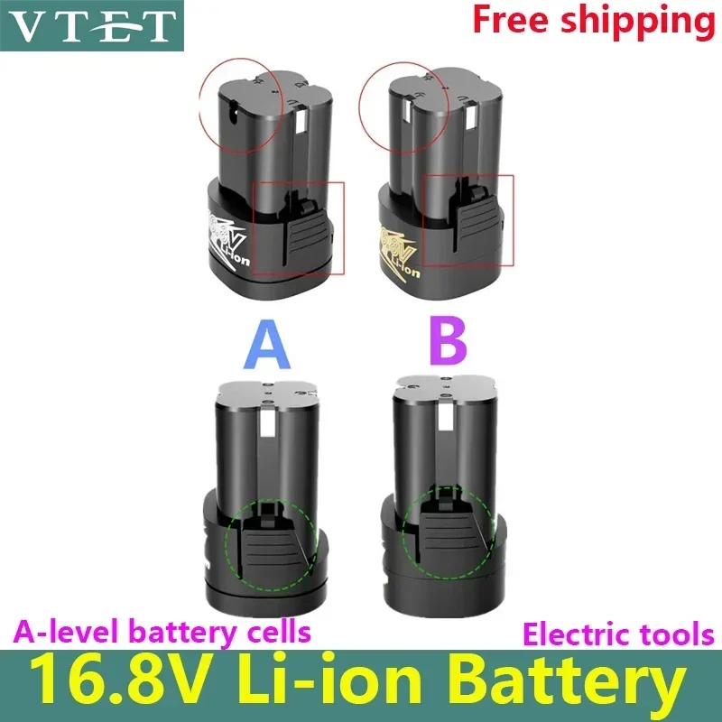 2024 16.8V 4800mAh Lithium Battery 18650 Li-ion Battery Power Tools Accessories for Cordless Screwdriver Electric Drill Batter