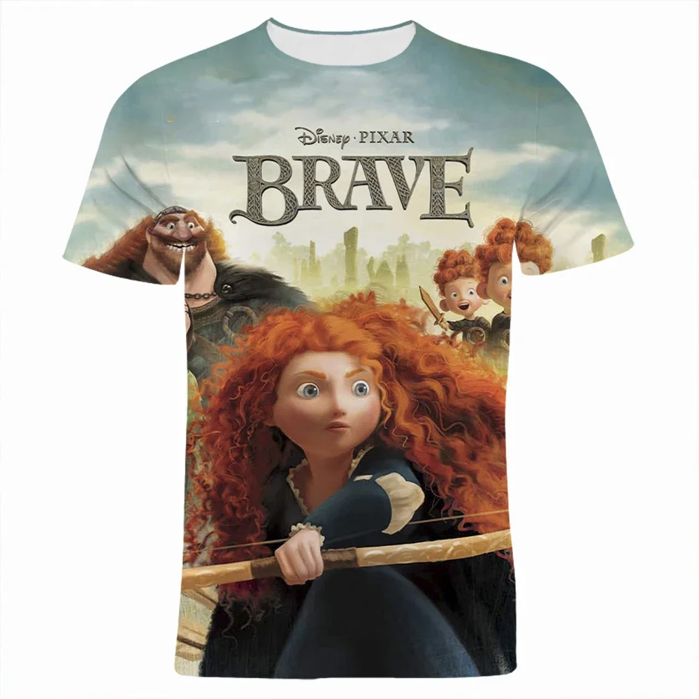 2024 Summer Disney Movie Brave 3d Print Boy Girl Kids T Shirt Summer Fashion Clothes Men Women Tee Shirts