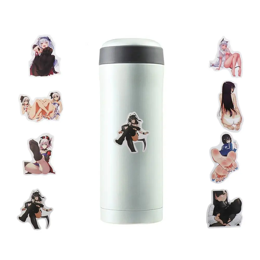 50pcs Stickers Phone Adult Anime Stickers Silk Stockings Decoration Anime Girl Computer Sticker PVC Beautiful