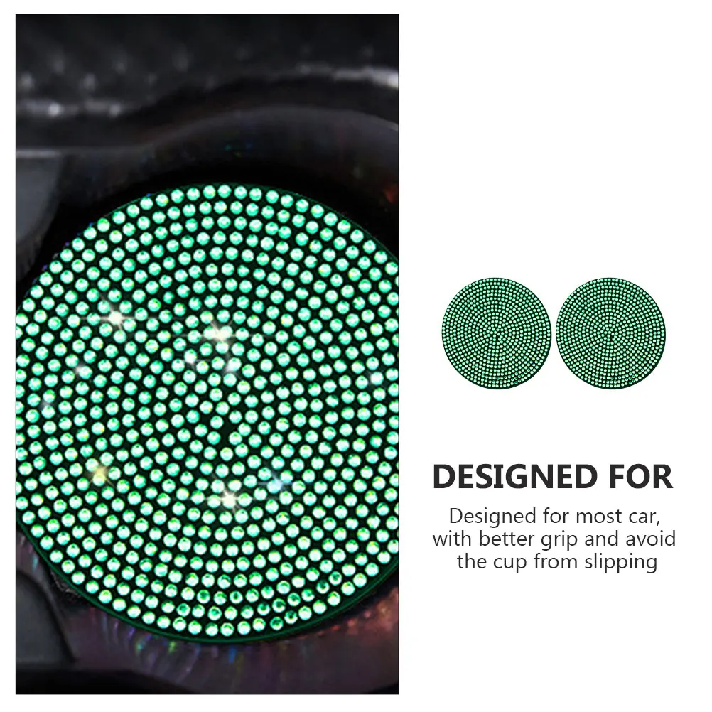 

2 Pcs Water Coaster Mug Non Car Coasters for Drinks Absorbent Cup Holder Pad Beverage Mats Diamond