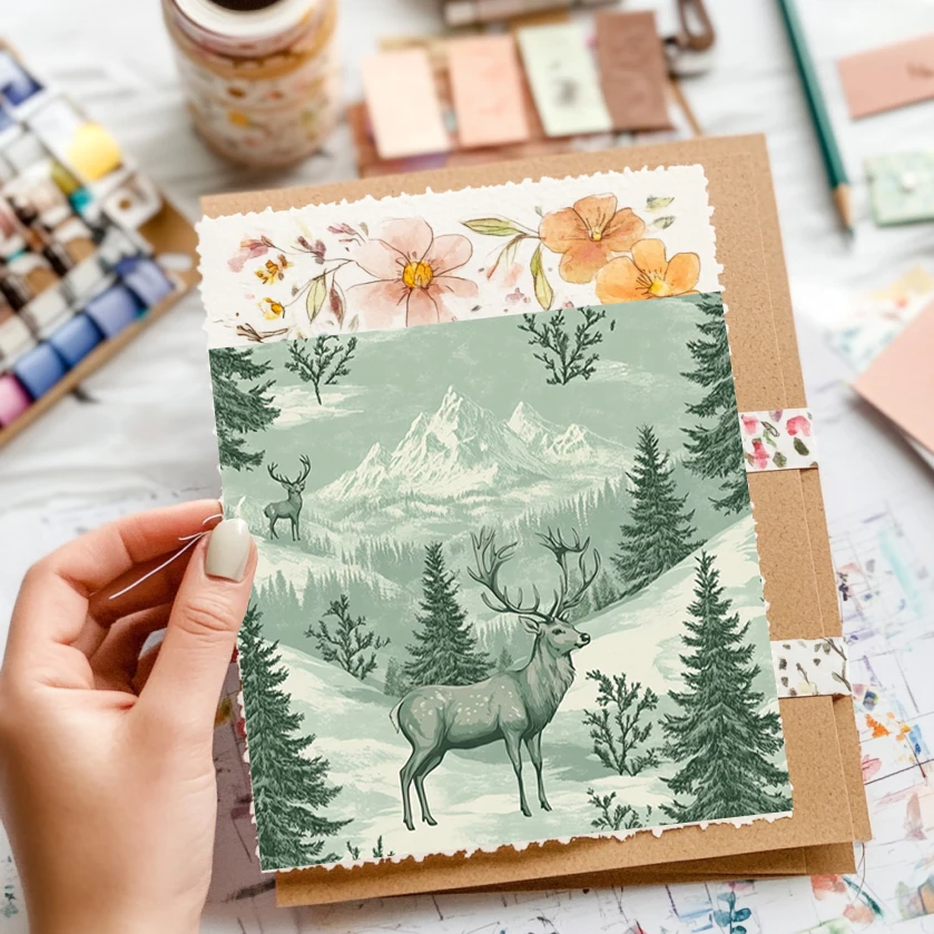 36 Lembar Kertas Scrapbook Ukuran 6x6 Inci: Pola Seni Vintage, Ideal untuk Junk Journal, Planner, Pembuatan Kartu & Dekorasi DIY