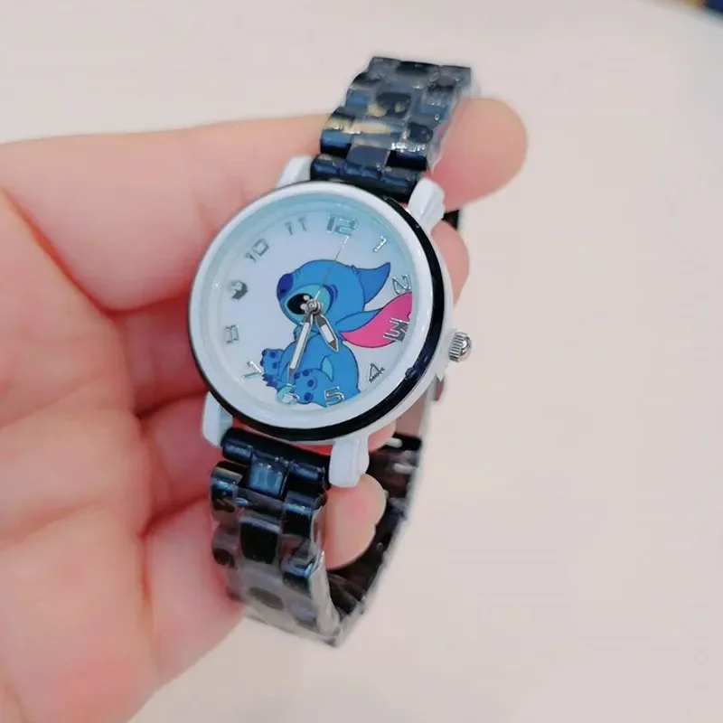 MINISO Disney Stitch Children Watches For Girls Cartoon animation Kids Women Quartz Watch Clock School Gift reloj infantil