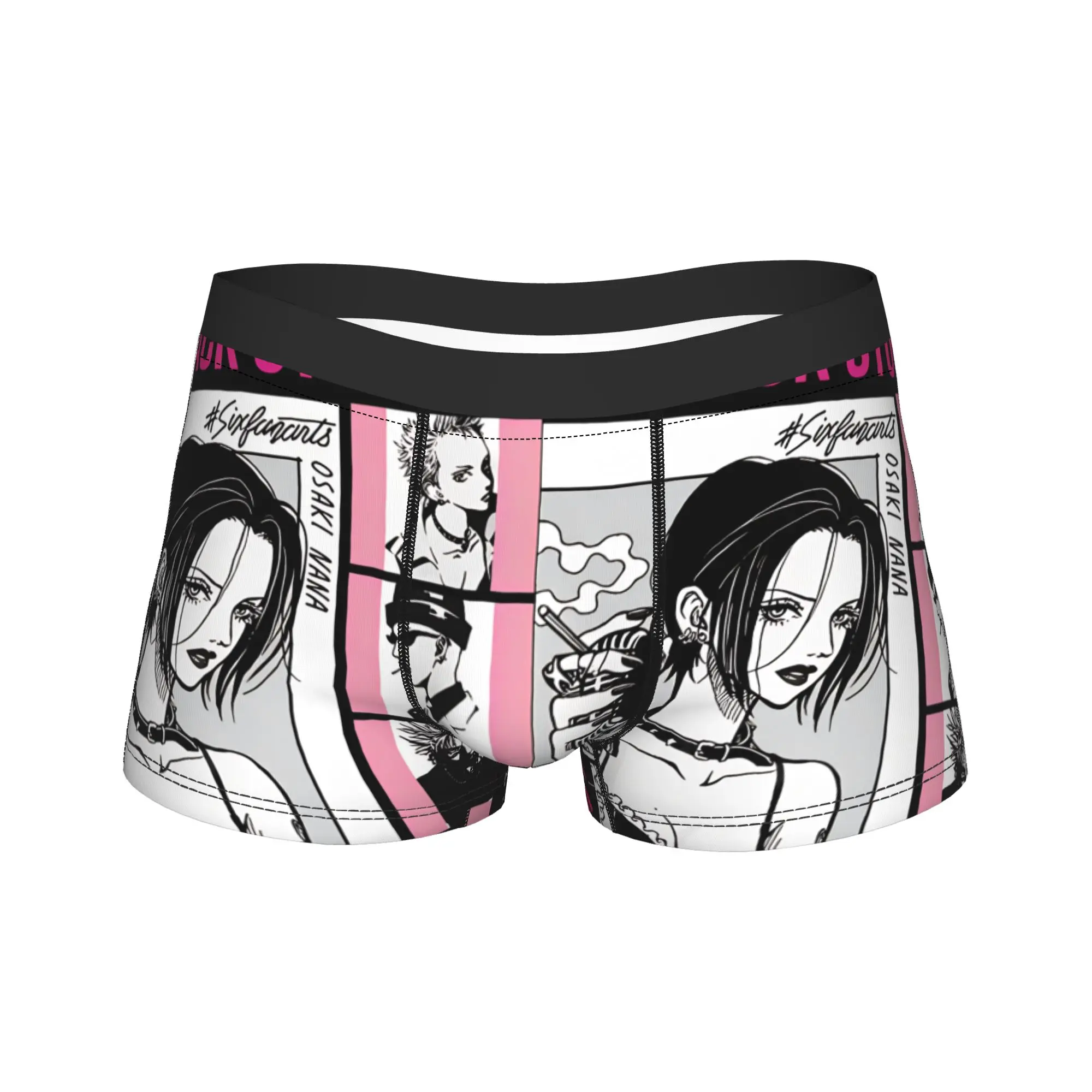 

Humor Boxer NANA Anime Shorts Panties Briefs Men Underwear Black Stones Breathable Underpants for Male S-XXL