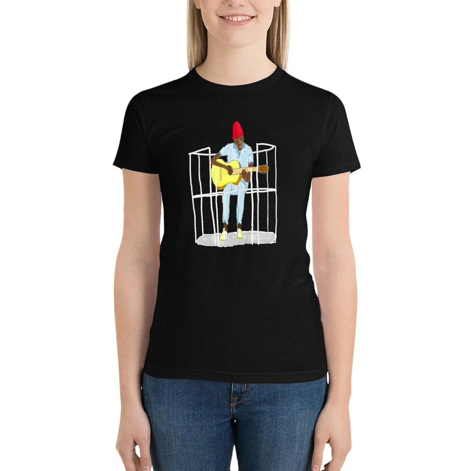 

Seu Jorge - Life Aquatic T-Shirt tops Short sleeve tee funny t-shirt dress for Women graphic