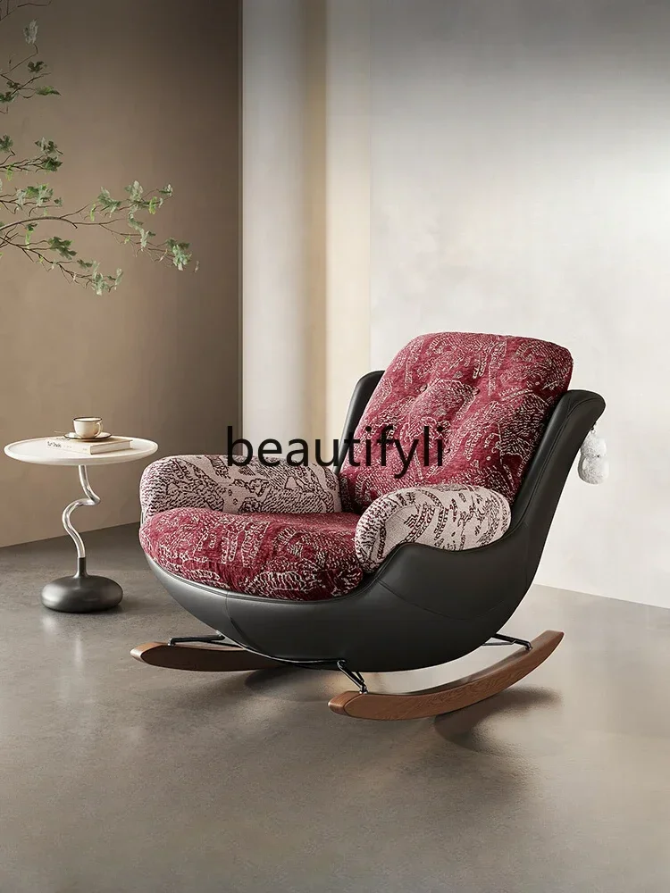 A55 Rocking chair Italian simple light luxury recliner balcony home new lazy sofa chair