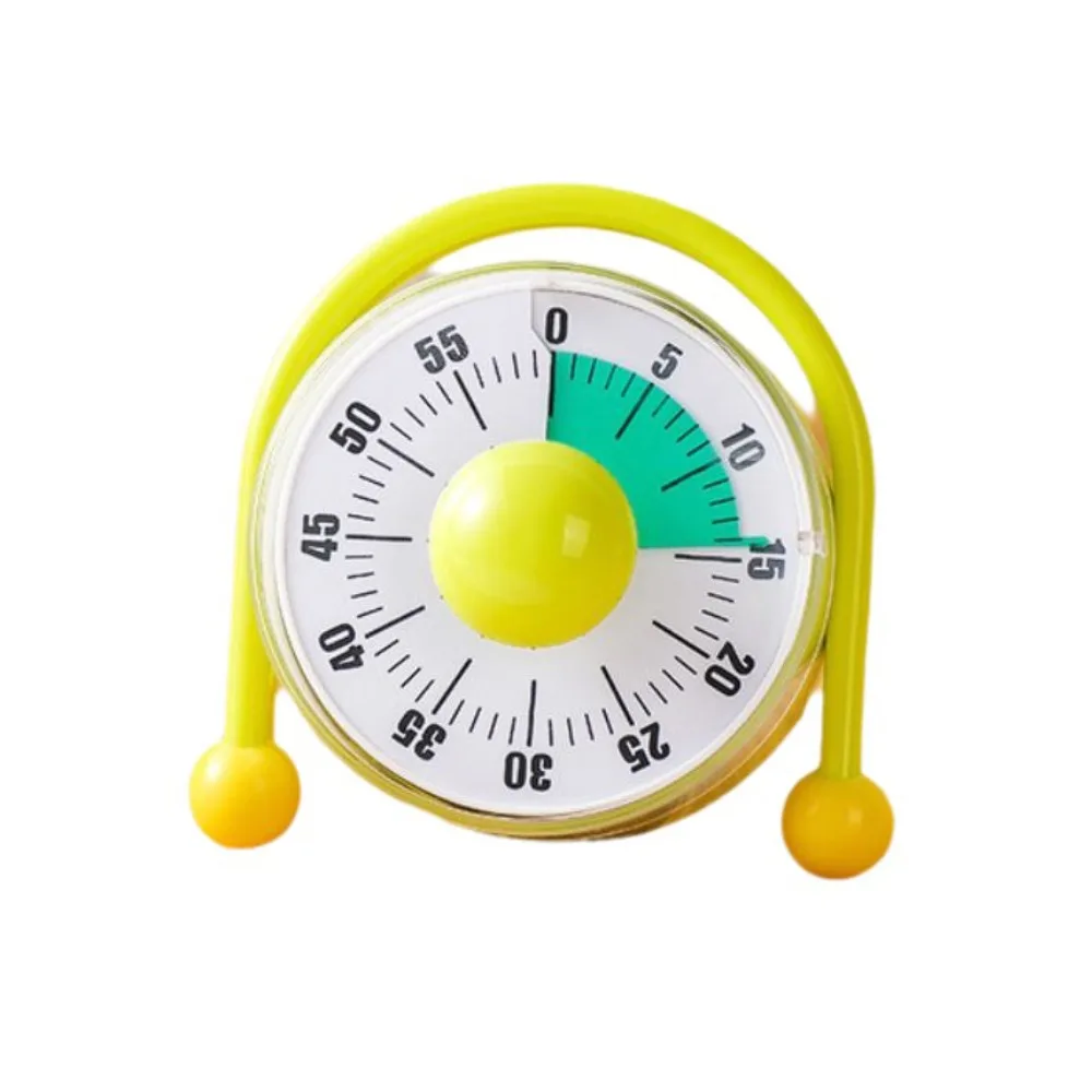 60 Minutes Kitchen Visual Timer Magnetic Battery Free Countdown Alarm Clock With Stand Adsorbable Mechanical Timer Kids/Adult