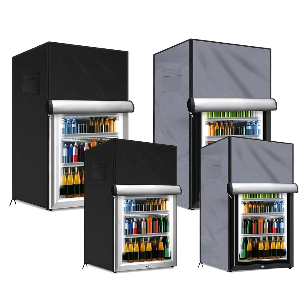 Outdoor Refrigerator Cover Waterproof Upright Freezers Cover Protection Dustproof Refrigerator Cover  Kitchen Storage