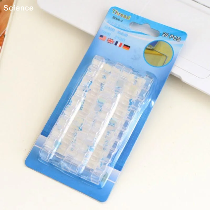 20Pcs Clear Adhesive Cable Clips Strong Stickiness Easy Install For Home Office Desk Car Wire Management Storage