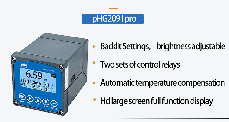 PHG-2091pro جودة عالية فيشر الرقمية الصناعية على الانترنت ph Orp متر ph تحكم مع مضخة الجرعات في مياه الصرف الصحي
