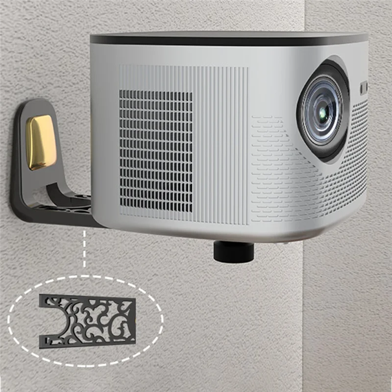 A13E-Wall Mount Projector Stand Sturdy Aluminium Alloy Metal Bracket Multi-Angle Compatible With Most Projectors