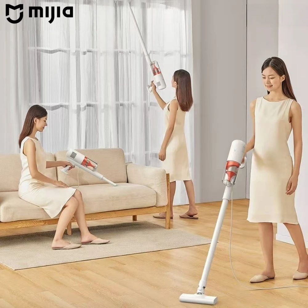 

Mijia Wired Vacuum Cleaner B210 16kPa Suction Power Upgraded Cyclone Air Duct Slim Rotatable Floor Brush 0.5L Visual Dust