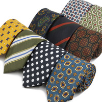 Men's Vintage 8cm Artistic Classic Soft Cotton Tie Personality Stripe Dot Paisley Necktie Business Wedding Party Accessory Gift