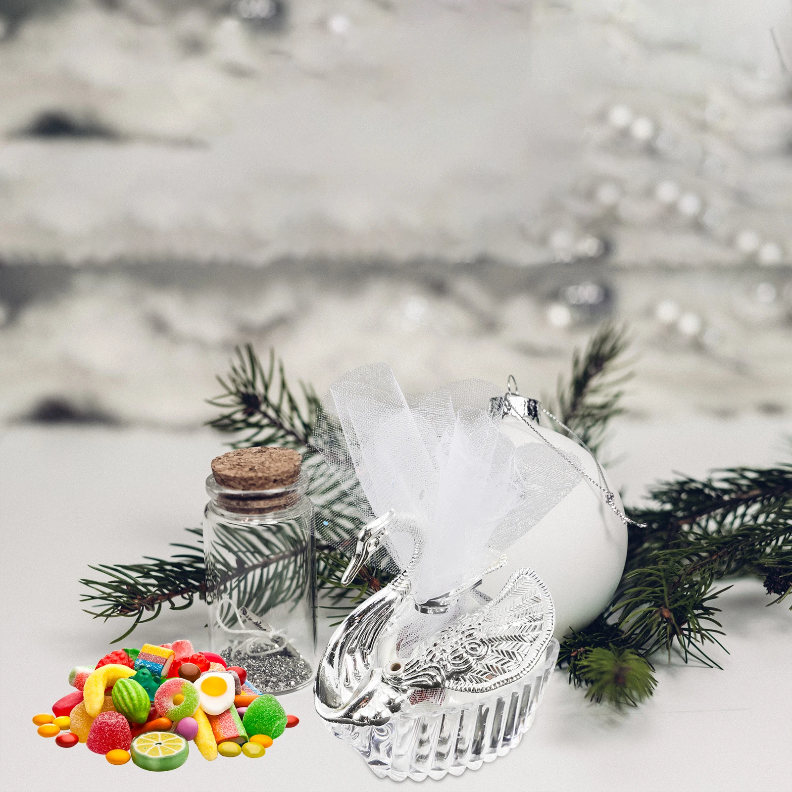 

12pcs Wedding Candy Box Party Favors Box Swan Shape Gift Bags Large For Chocolates Sweets Snacks Birthday