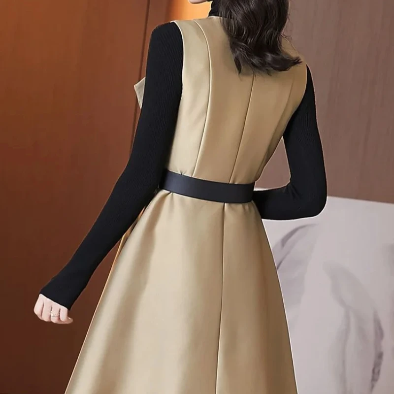 Female Dress Spring Autumn 2025 High Quality Elegant Luxury Women\'s Long Sleeve Dresses Korean Fashion Chic Y2k On Sales A Line