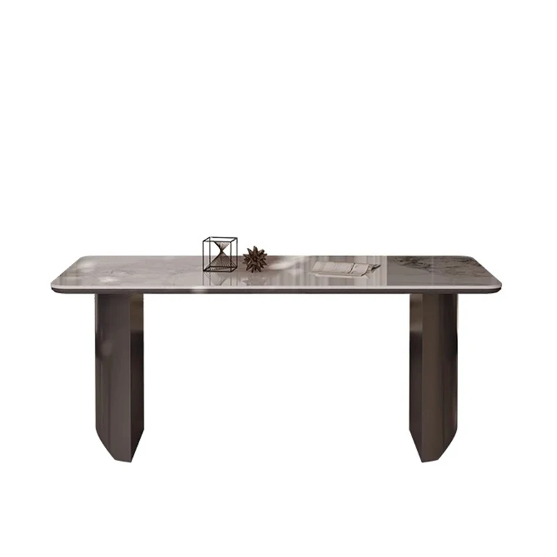 

Italian light luxury modern minimalist small apartment does not take up space rectangular dining table and chair combination