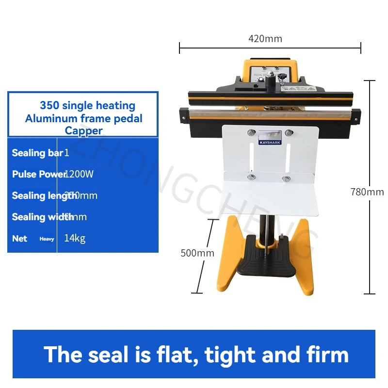 Continuous Cutting of Heat Shrinkable Film for Plastic Bags and PE Film Bags By Foot Sealing Machine