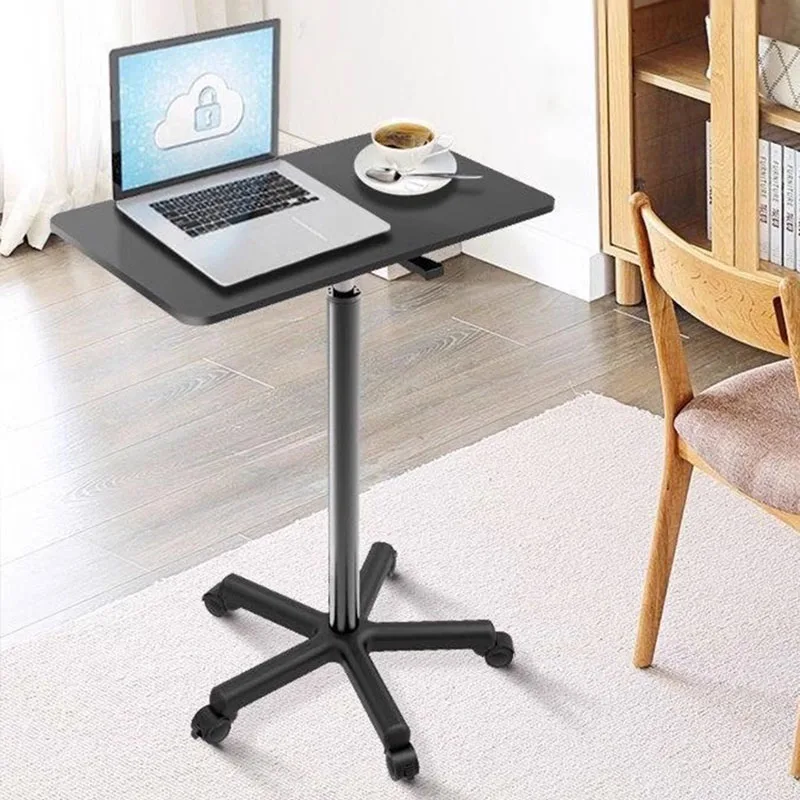 Pulley Mobile Office Desks Worktable Adjustable Side Table Notebook Computer Table Portable Bedside Mesa Office Furniture AA