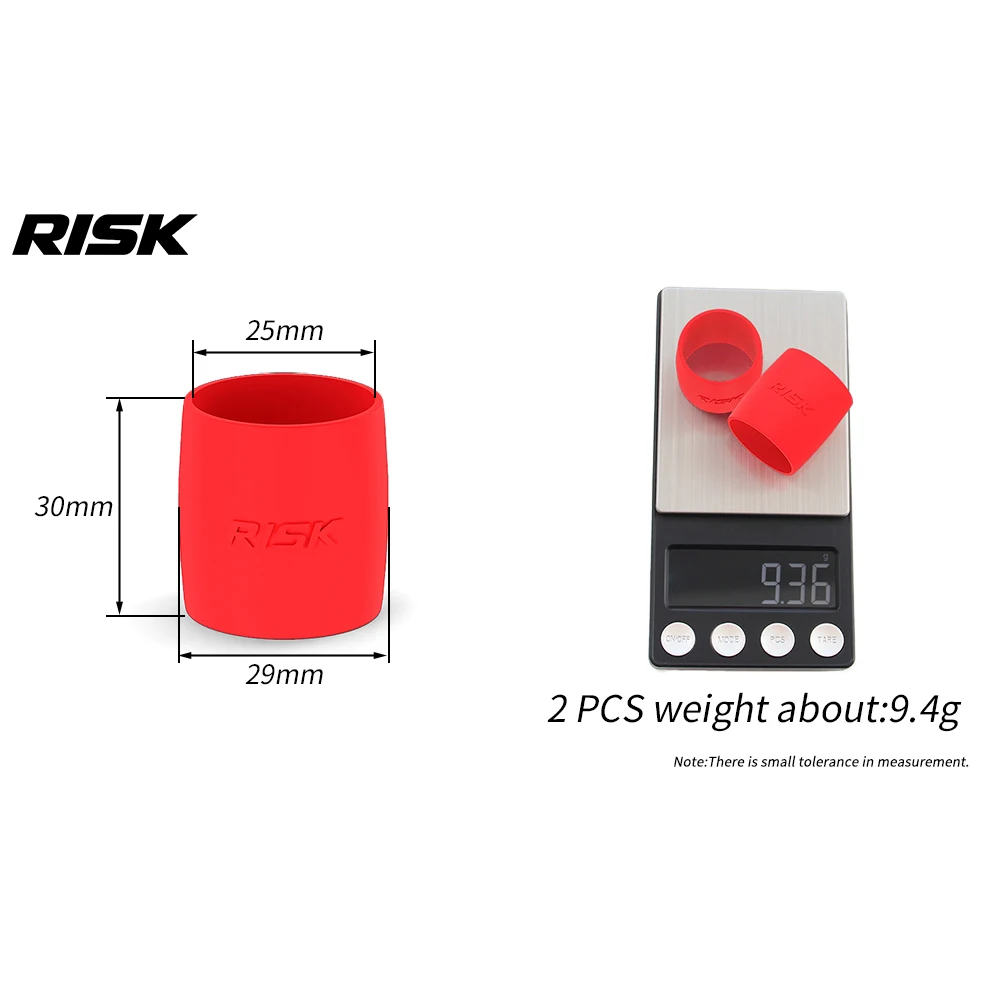 2pcs/bag RISK Road Bike Elasticity Handlebar Strap Bar Tape Fixed Ring Sleeve Loops Silicone Band view 2