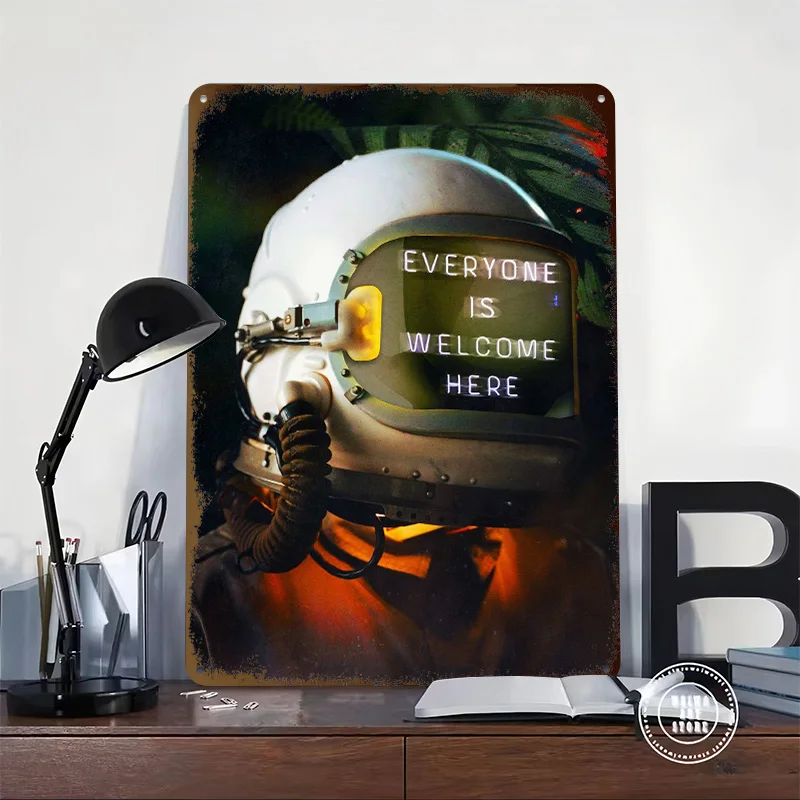 Message From the Stars Space Metal Poster Decoration Living Room Decorations Custom Aluminum Metal Signs for Wall Art Decoration