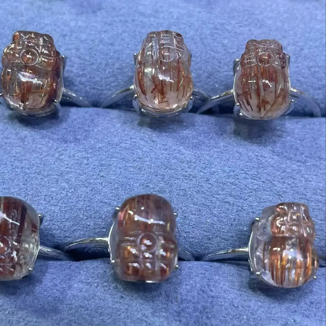 unit-one-piece-925-silver-with-hot-selling-natural-copper-rutilated-quartz-crystal-healing-pixiu-carving-finger-rings-for-gift