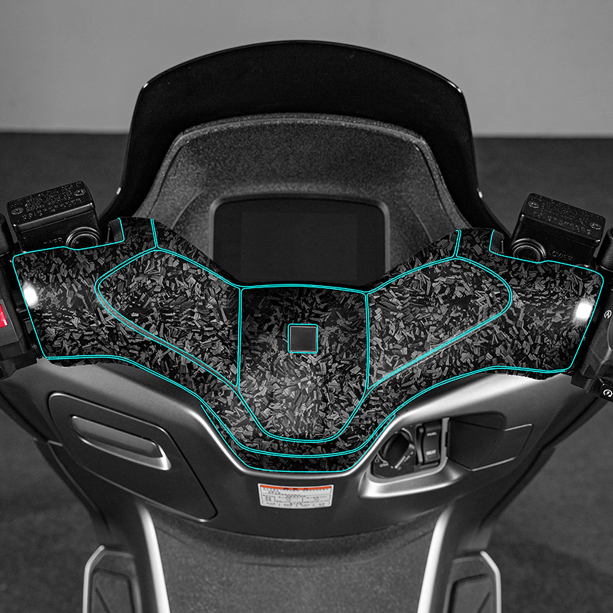 Forged Carbon Fiber Protective Tank Sticker Compatible with Haojue UFR150 Motorcycle Body Decal Modification Accessories