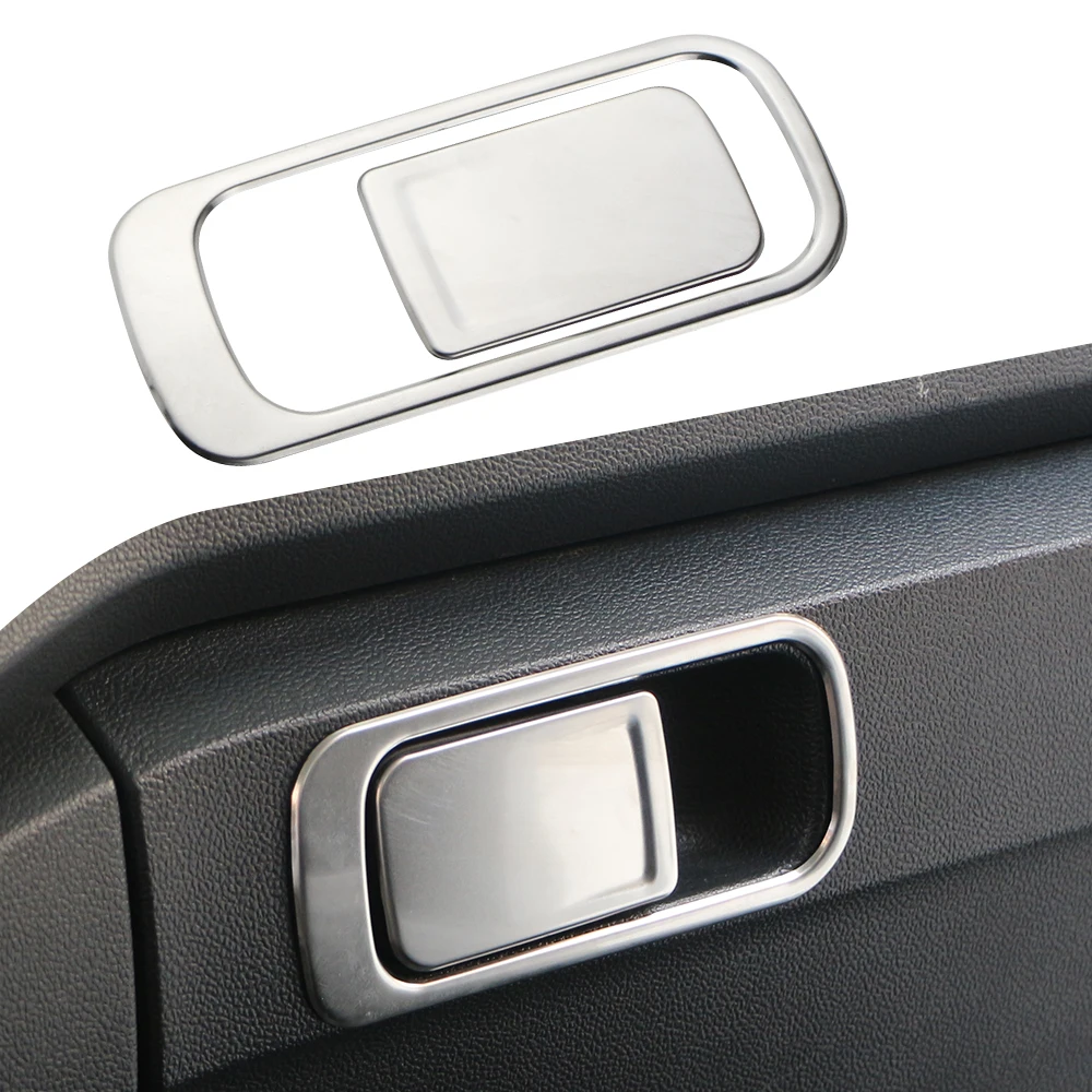 Car Styling Copilot Glove Box Handle Decoration Cover Sticker Trim for Volkswagen VW T-ROC 2018-2022 Interior Auto Accessories