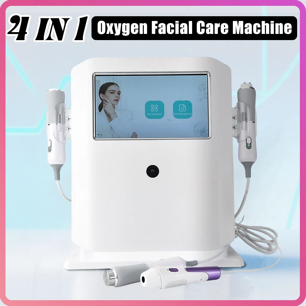

4 in 1 Facial CO2 Oxygen Bubble Hydro Ultrasonic Skin Care Spa Equipment Skin Analyzer Aqua Jet Oxygen Facial Machine