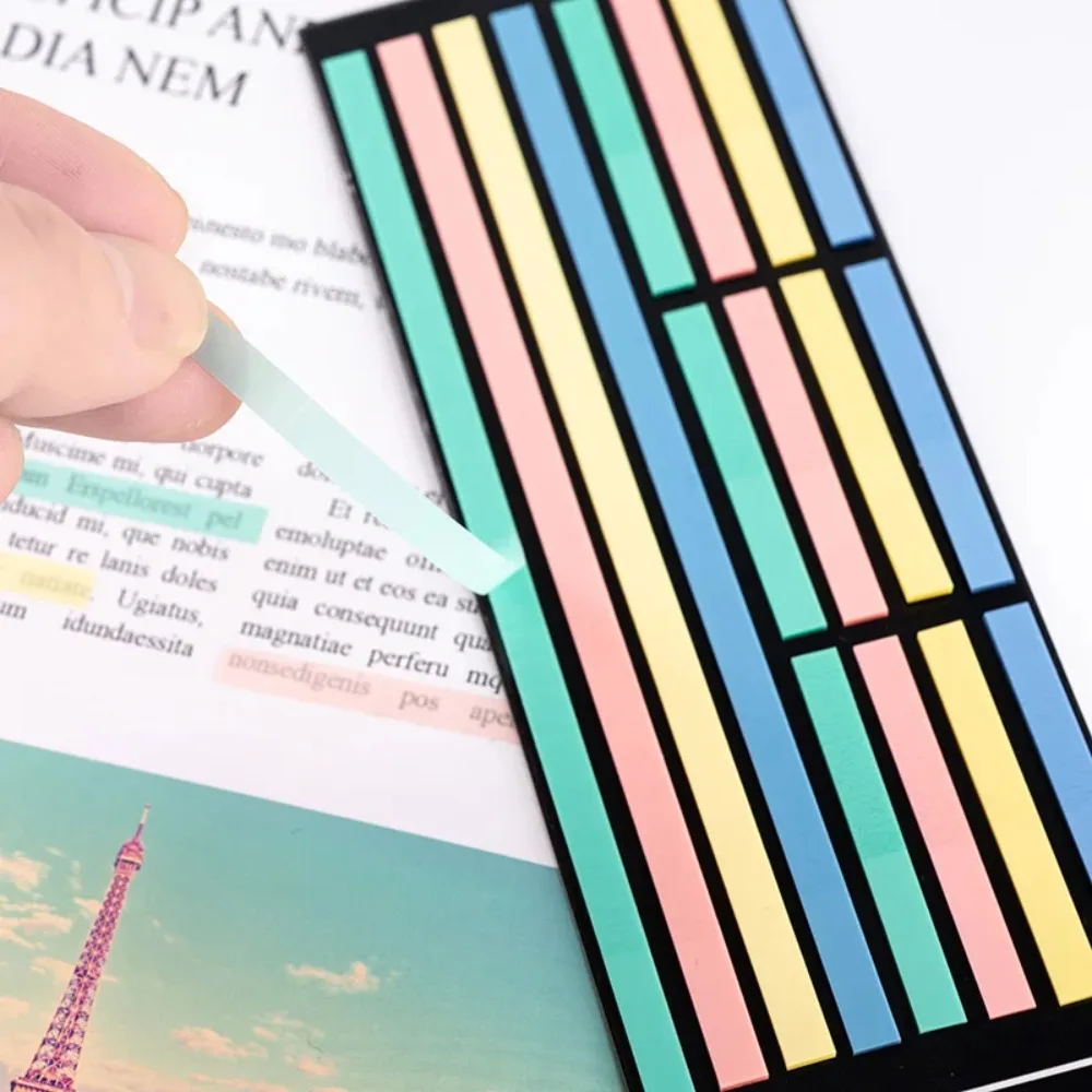 160 Sheets Transparent Sticky Notes Self-Adhesive Reading Annotation for Books Notepad Bookmarks Memo Pad Index Tabs view 4