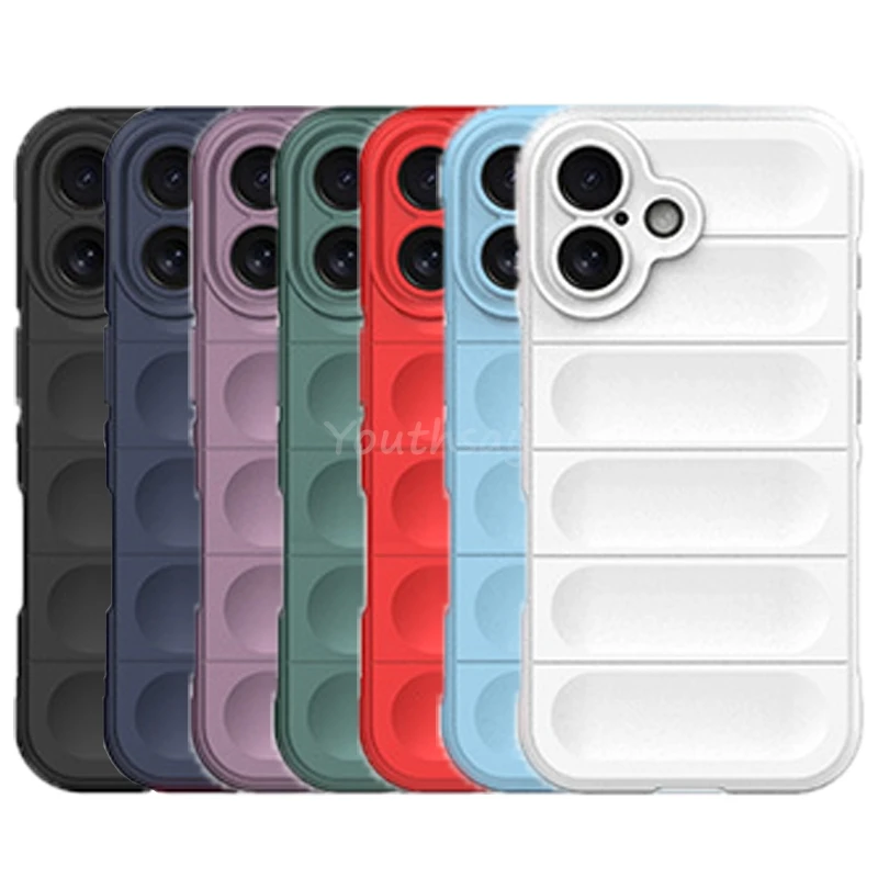For iPhone 16 Case Silicone Liquid Shockproof TPU Rubber Protector Phone Case For iPhone 16 Cover For iPhone 16 Pro Max Case
