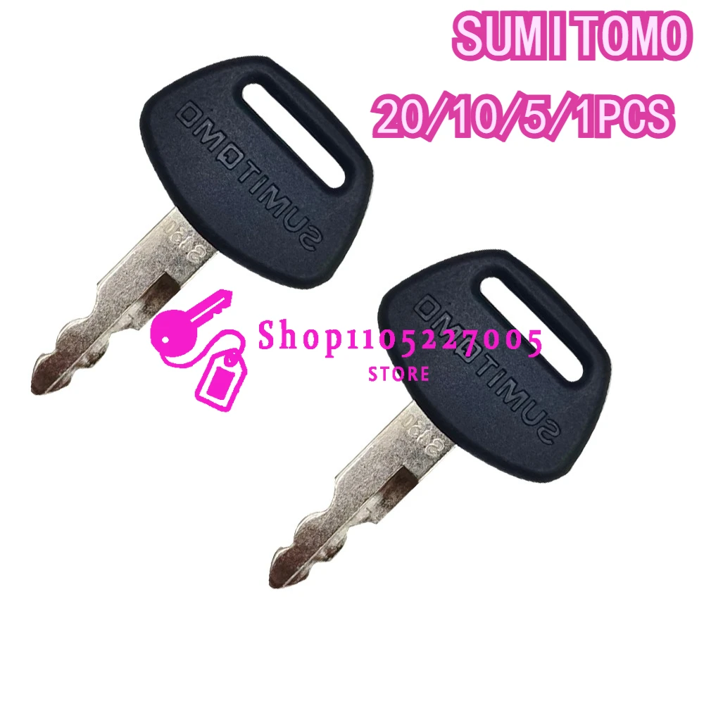 Nueva llave de encendido negra para excavadora Sumitomo SH130 200 210 240A1 A2 A3 A5 A6, accesorio de arranque de llave de puerta lateral para equipos pesados