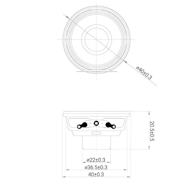 MW Audio 2 Stück 1,5" wasserdichter Full-Range-Lautsprecher 4 Ohm 5W, N42 Neodym 16mm Spule mit Gummikante – Detail 3