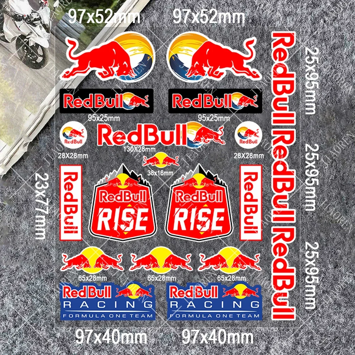 Red Bull Sticker Racing Decal Logo