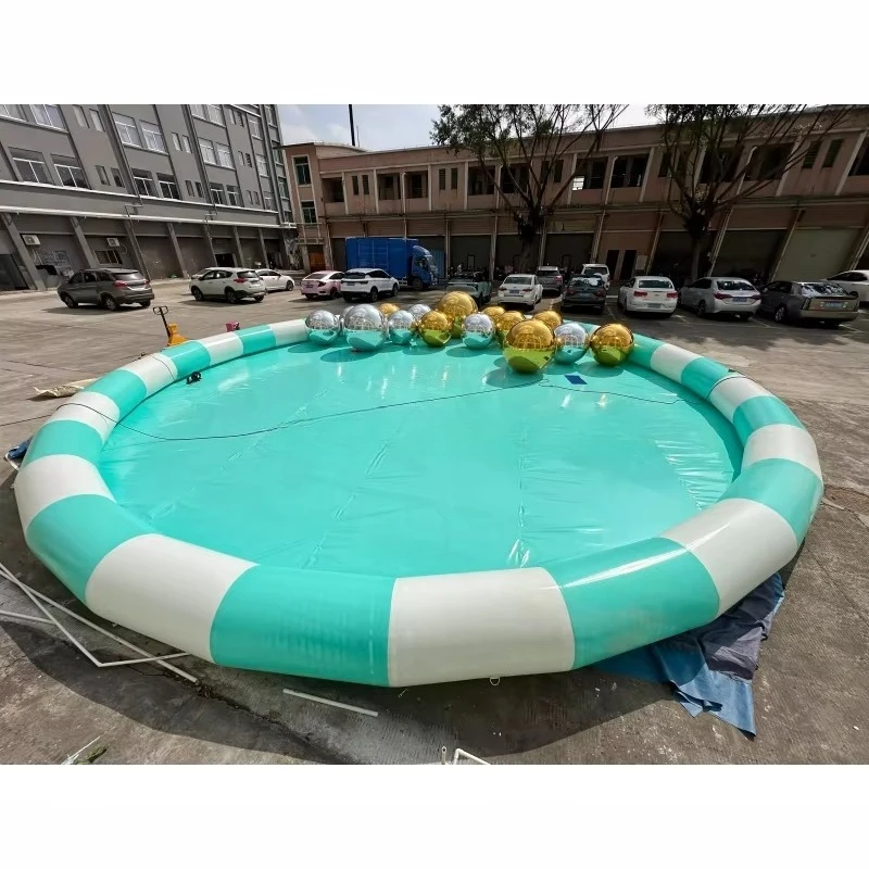 Circle Inflatable Water Park Swimming Pool for Adults-Obstacle Playground with PVC Material & Over 500kg Capacity