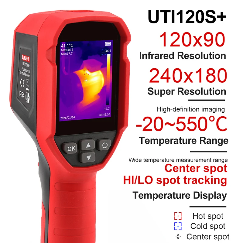 UNI-T Thermal Imaging Camera UTI120S 120x90 Infrared Thermal Imager UTI120S Plus Thermographic Camera Floor Heating Tube Testing view 3