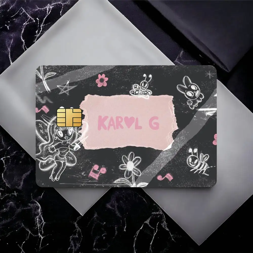 Singer K-Karol G Credit Card Skin Stickers for Bank Card Bus Metro Card Sticker Waterproof Gift