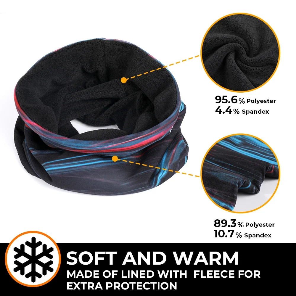 Winter Fleece Men Women Warm Scarves Cycling Running Hiking Skiing Hunting Thick Elastic Knit Mufflers Neck Warmer Face Mask