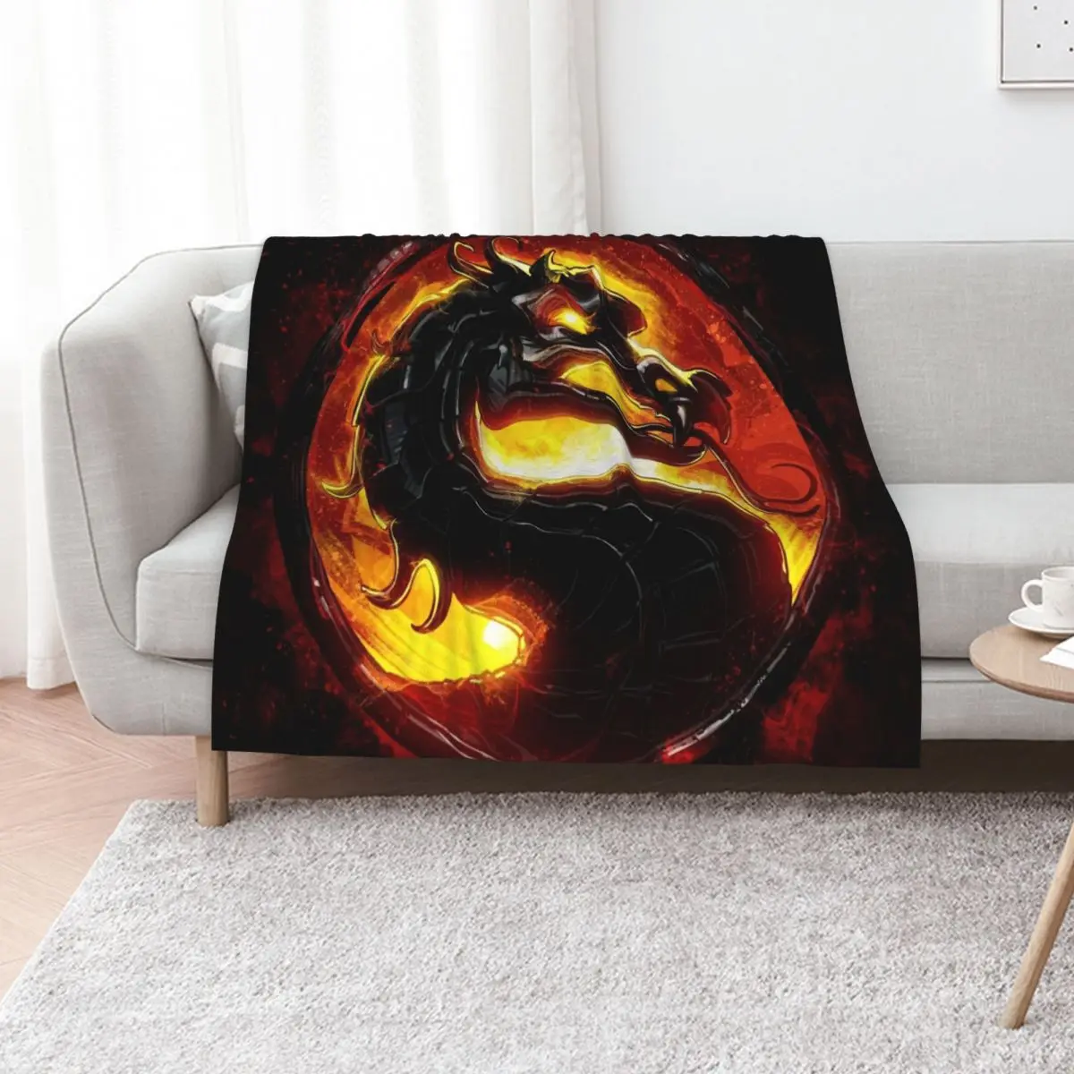 Mortal Kombat Throw Blanket Plush Sleeping Bag Flannel Fabric Decorative Throw Thin Furry Blankets