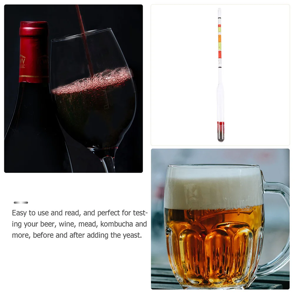 

2Pcs Wine Hydrometers Alcohol Scales Sugar Measurements Accurate Homemade Winemaking Enthusiast Practical Use