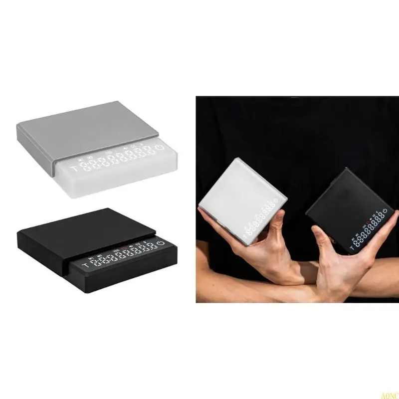A0NC USB ชาร์จดิจิตอลเอสเพรสโซ่สเกลเครื่องชั่งอาหารเครื่องชั่งอาหารเครื่องชั่งอาหาร ABS วัสดุ ABS