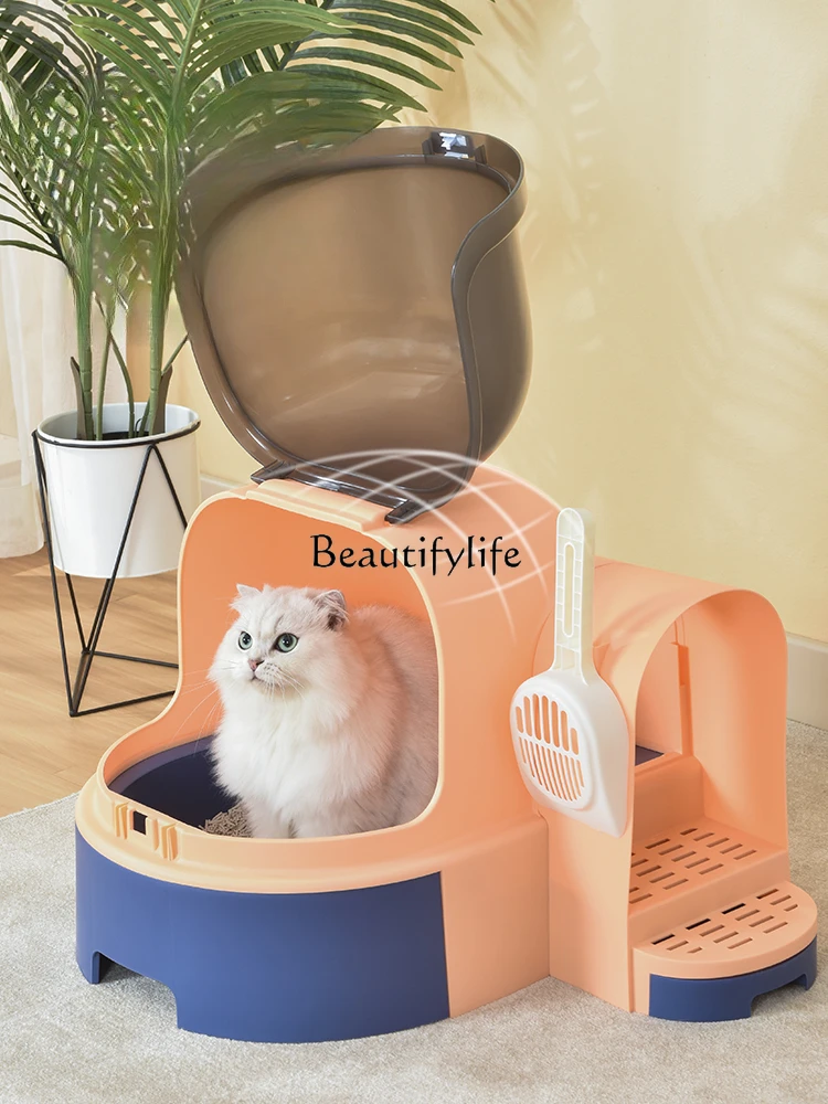 Litter Box Fully Enclosed Corridor Type Drawer-Type Deodorant Cat Poop Basin