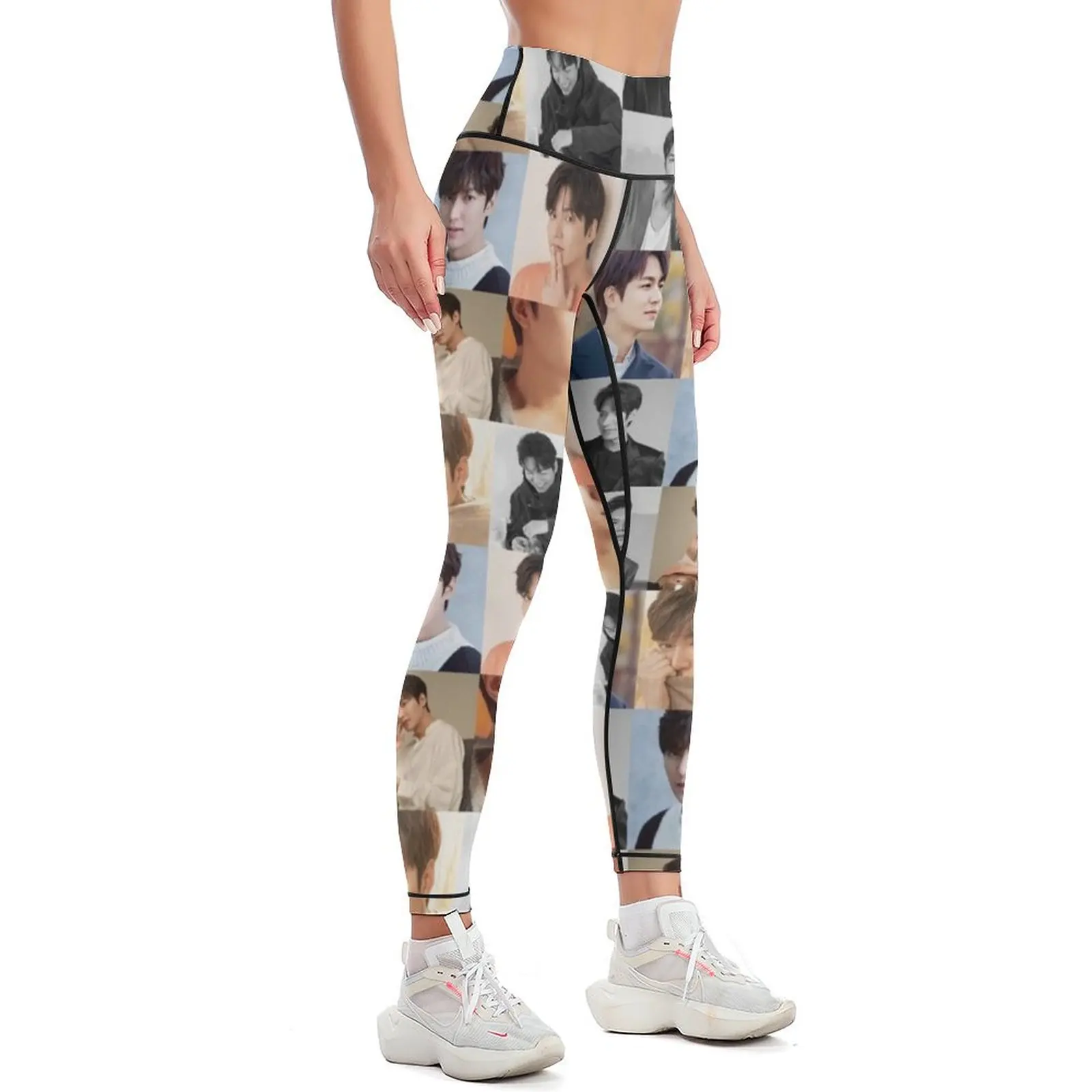 Lee Min Ho Collage - Cancer Zodiac Leggings sportswear gym Fitness clothing Womens Leggings