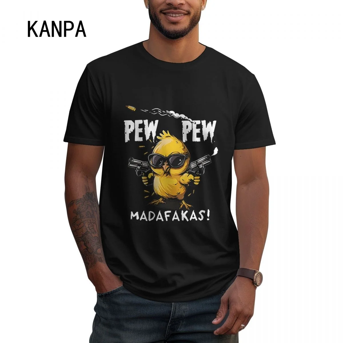 

Pew Pew Madafakas Duck Men's T-Shirts S-6XL Cotton Short Sleeve Big Size T Shirts Crew Neck Top Tees Plus Size Clothing
