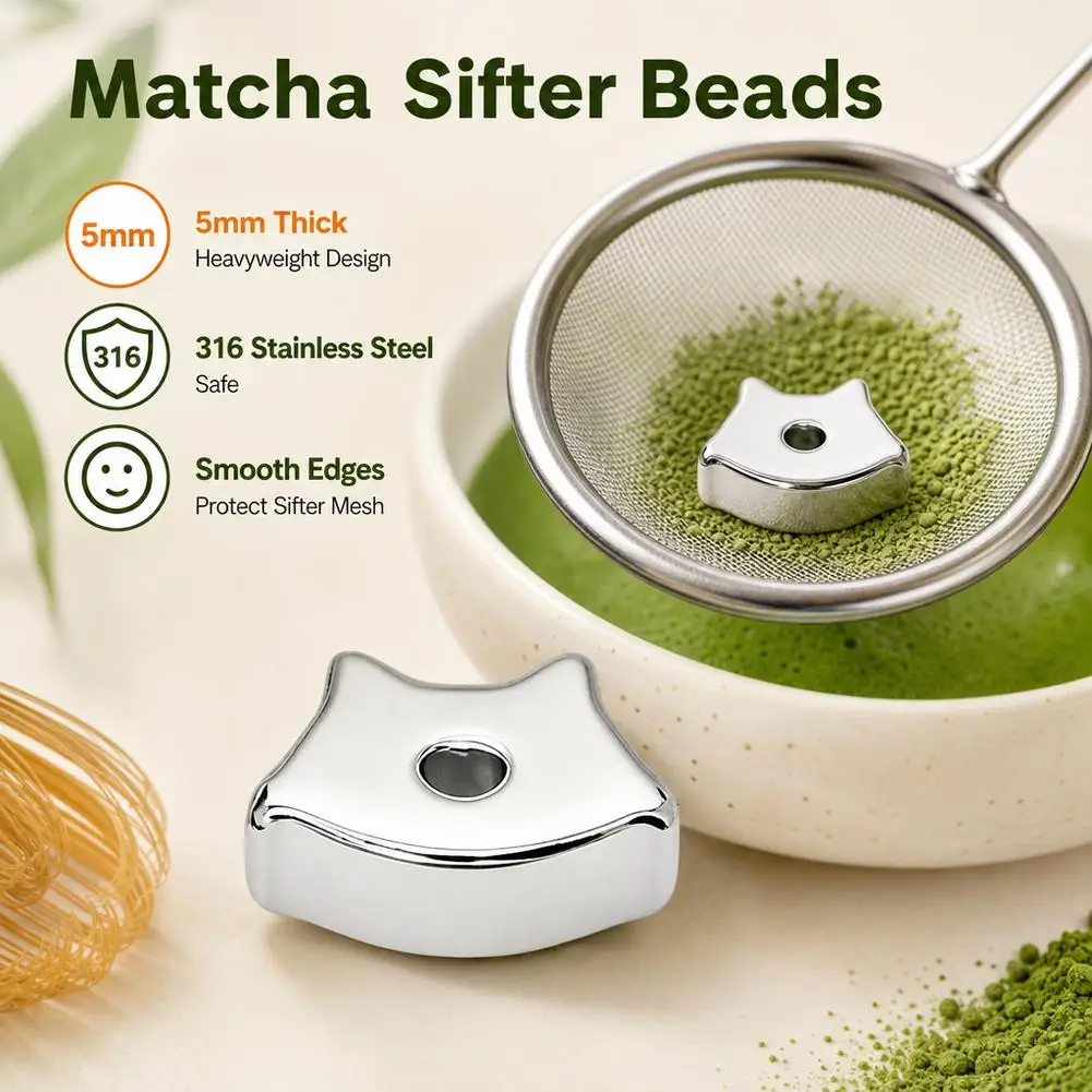 Stainless Steel Tea Sieve Matcha Sifter Beads  Anti-Caking Baking Tool Portable For Outdoor Picnic Home Cafe Matcha Preparation