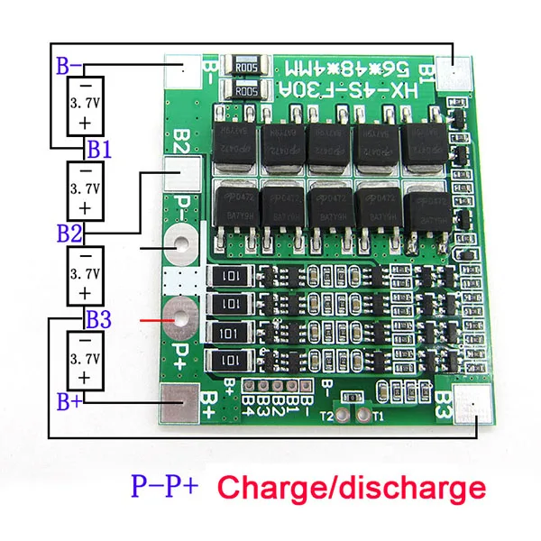 4S 30A LiFePO4  BMS/PCM Battery Protection Board For 12V  18650  Cell W/ Balance