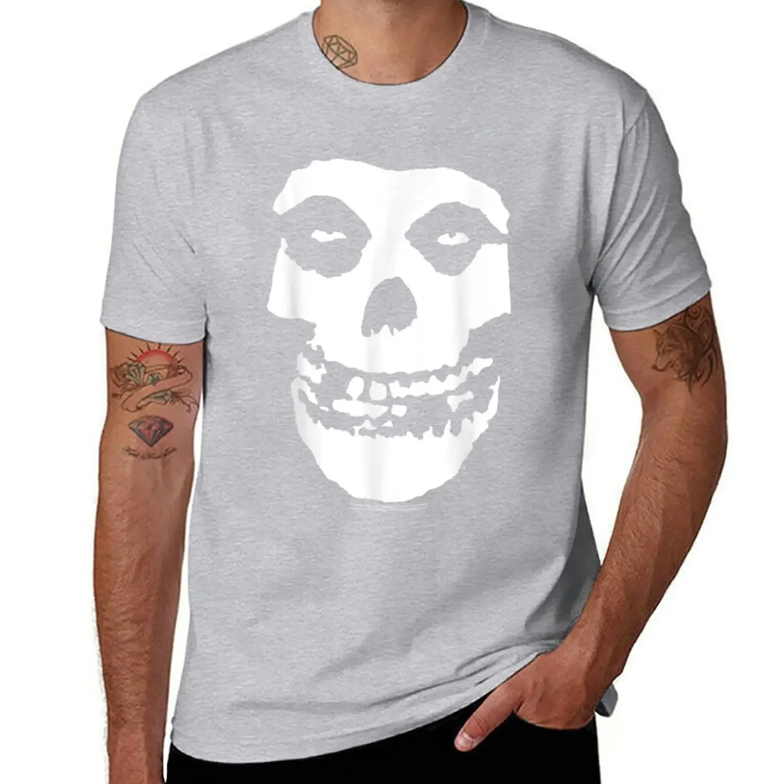 sweat blanks summer top tops Men's t-shirts Mens Misfits Fiend Skull T-Shirt  t shirts for men Crewneck fashion man 2024