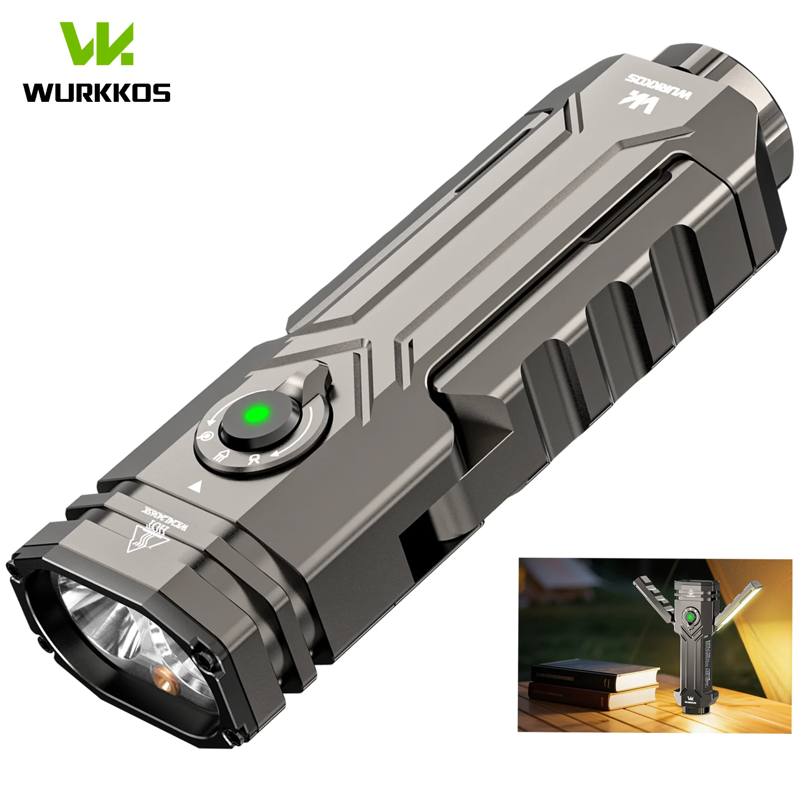 

Wurkkos HD02 Double Folding Wing Four-in-One Flashlight with Portable Waterproof Durable High-Power for Fishing Hunting Hiking