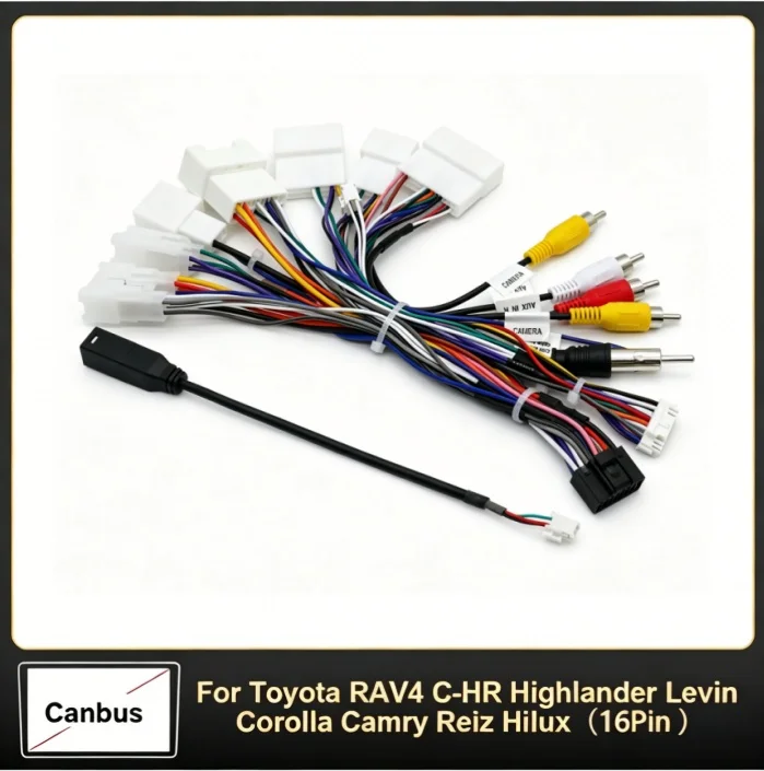 16Pin  Car Wiring Harness Adapter Canbus Box For Toyota RAV4 C-HR Highlander Levin Corolla Camry Reiz Hilux