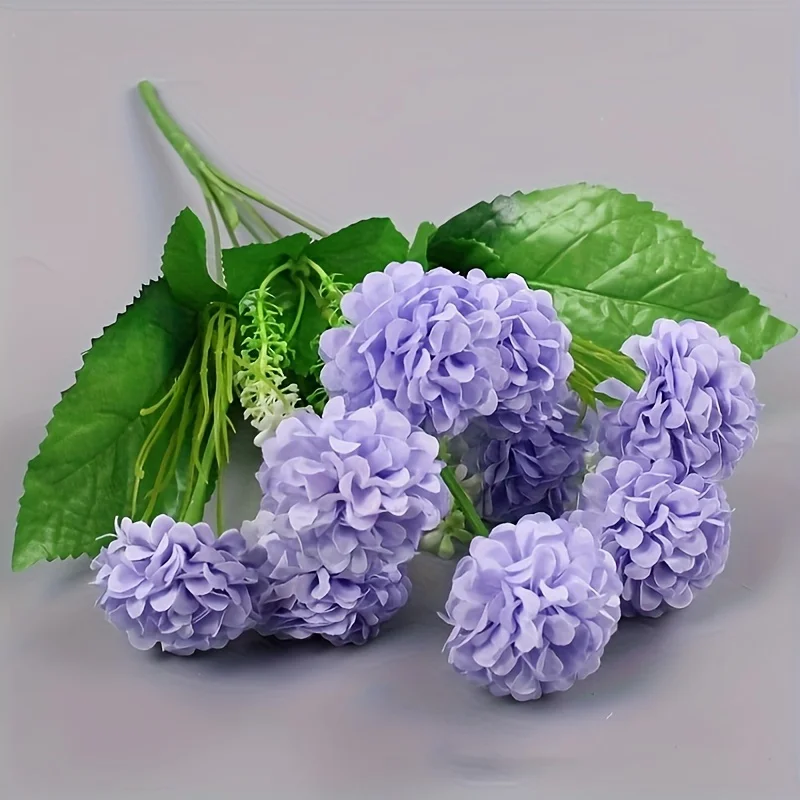 Künstlicher Hortensienstrauß – künstliche Blumencluster aus Kunststoff für Zuhause, Hochzeit und Verlobungsdekoration – Detail 3